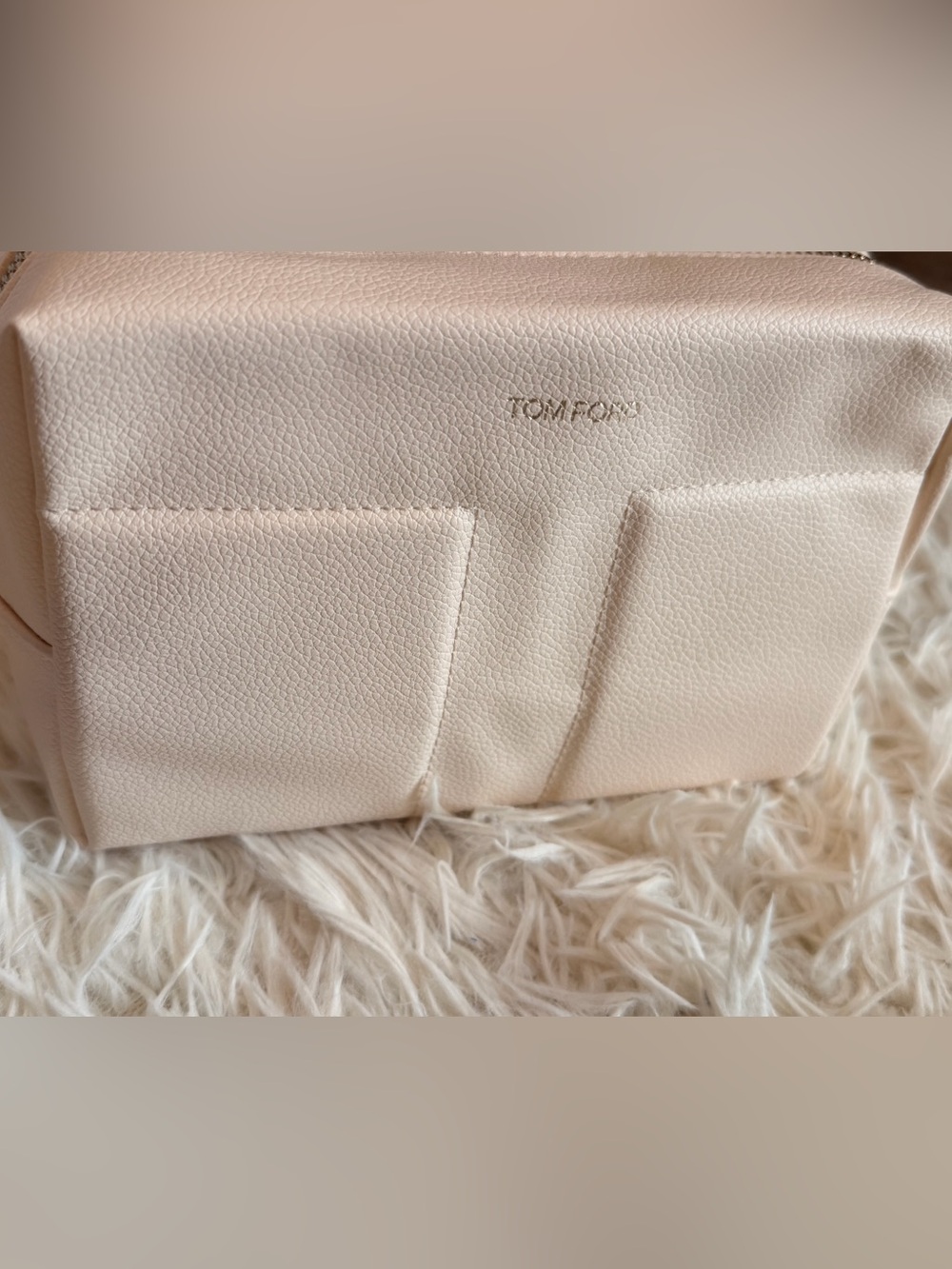 TOM FORD Cream Leather Crossbody Bag